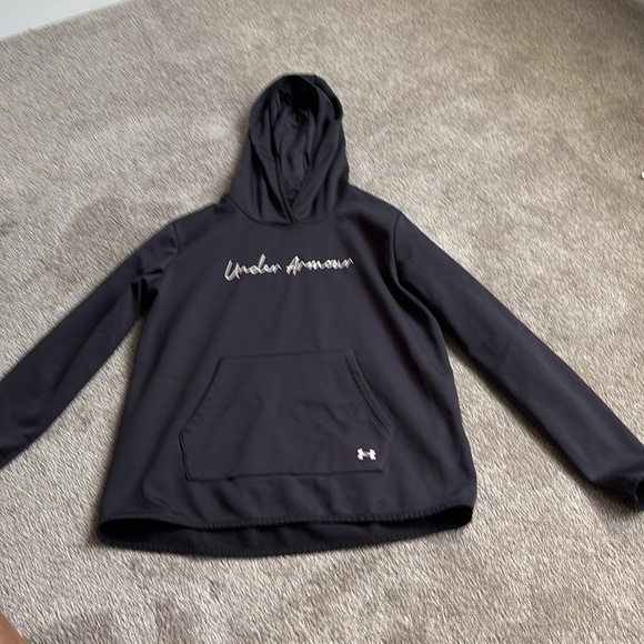 Under Armour Women’s Fleece scripted Hoodie Sz M - Picture 3 of 13